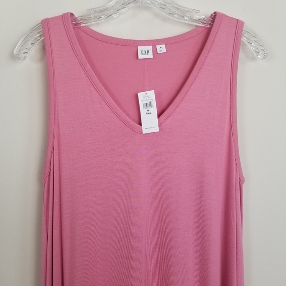 Gap Sleeveless V-Neck Tank Dress Size Medium Tall NWT - Picture 2 of 4